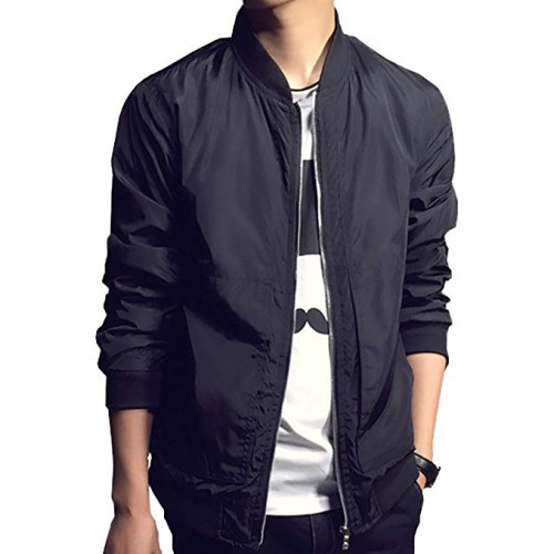 Mens Bomber Jacket Softshell Sportswear Lightweight Slim Jacket Coat