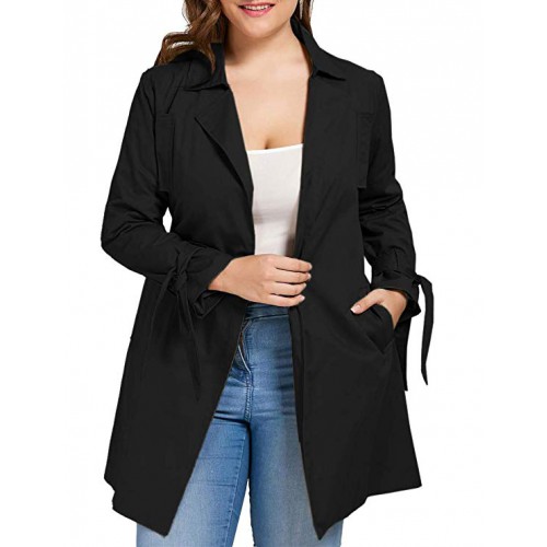 Womens Trench Coat Long Jackets Lightweight Windbreaker Cardigan Thin Wind Coats